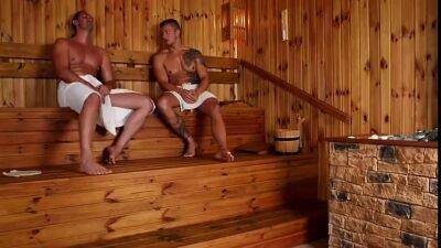Gangbangs And Beautiful Boobs Porn Sexy Girl With Huge Natural Boobs With Two Mens In Sauna , Episod 2, Indoors on sexyblondegirl.com