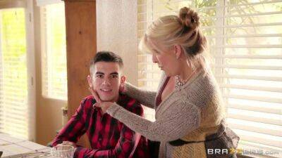 Young lad fucks his aunt in a merciless kitchen play on sexyblondegirl.com