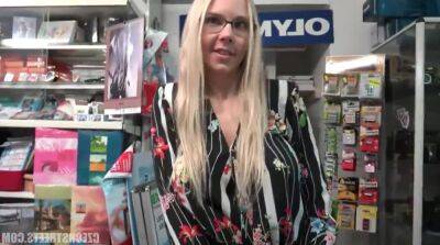 POV anal sex with nerdy blonde at the public store - big natural tits on sexyblondegirl.com