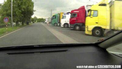 Real WHORE Picked up Between Trucks and Get Paid for Sex on sexyblondegirl.com