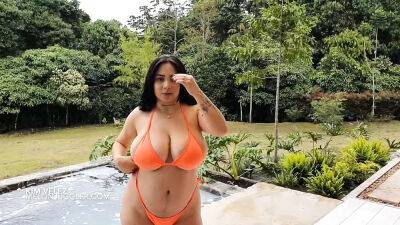 Big Boobs huge areolas horny bikini babe Kim Velez - Colombia on sexyblondegirl.com