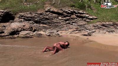 Outdoor sex in the ocean with a skinny Latina with tan lines - Usa on sexyblondegirl.com
