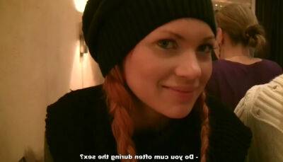 Flirty redhead with pigtails is ready to show her private parts - Russia on sexyblondegirl.com