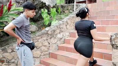 Latina with a big ass reaches a good agreement with her trainer and the very horny guy fucks her rich pussy - In Spanish - India - Japan - Spain on sexyblondegirl.com